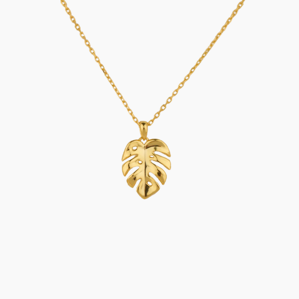 Medium Monstera Necklace