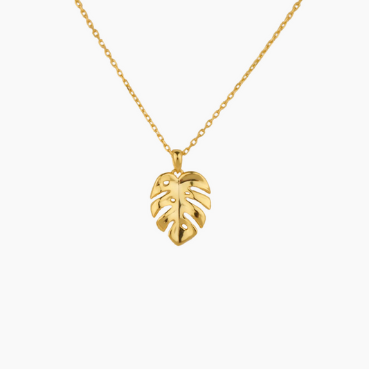 Medium Monstera Necklace