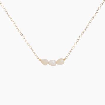 Triple White Pikake Necklace