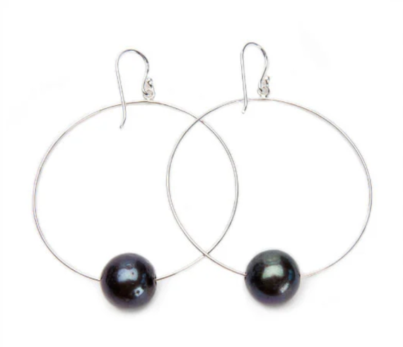 Pearl Hoop Earrings