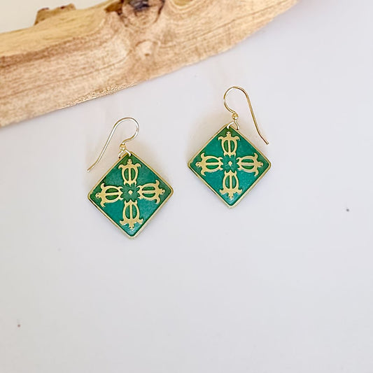 Honu Quilt Earrings