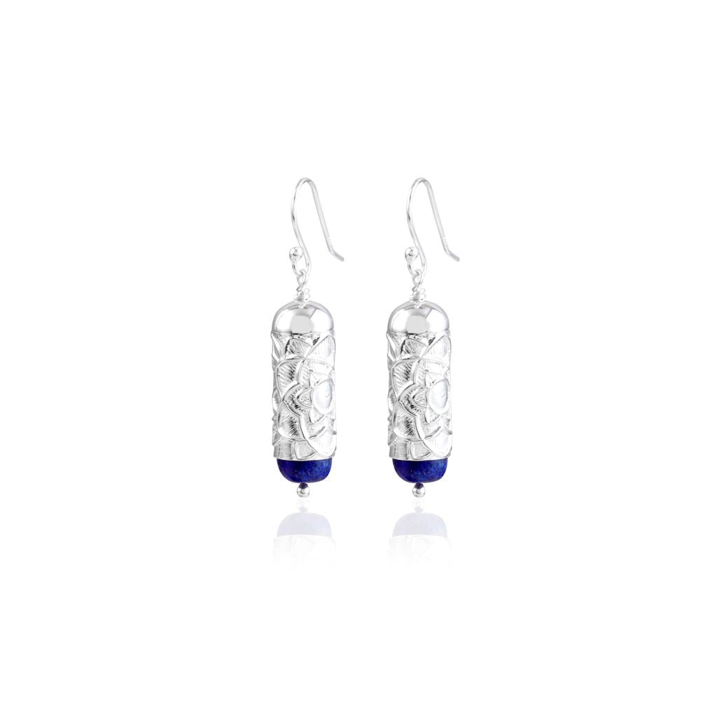 Silver Lapis Earrings