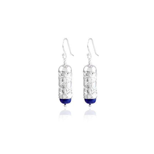 Silver Lapis Earrings