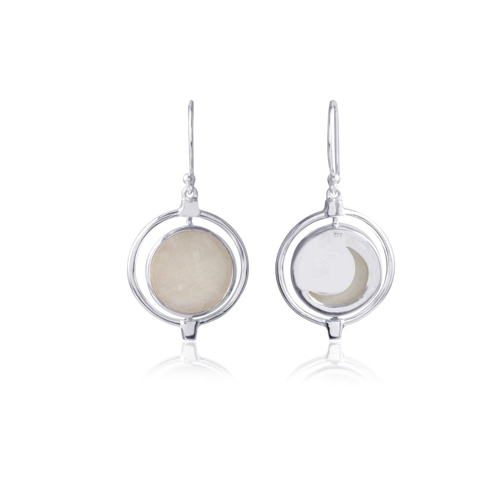 Silver MoonDial Earrings