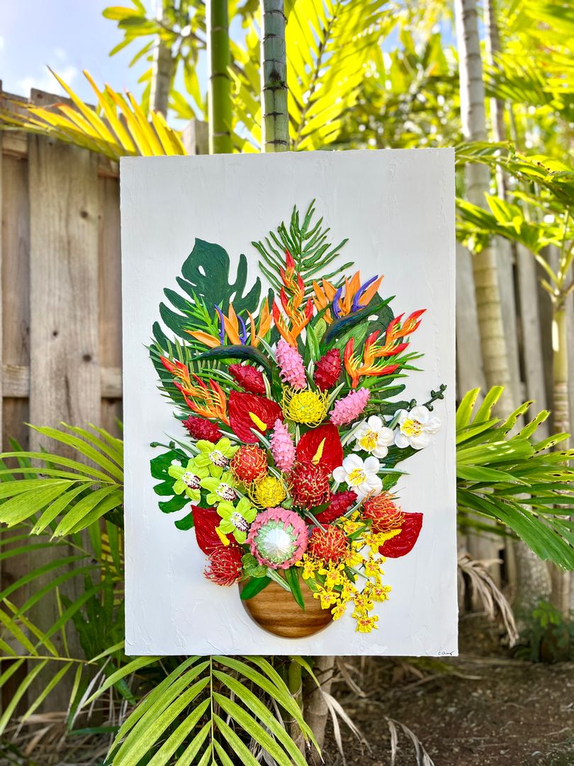 Vivid 3D Tropical Arrangement