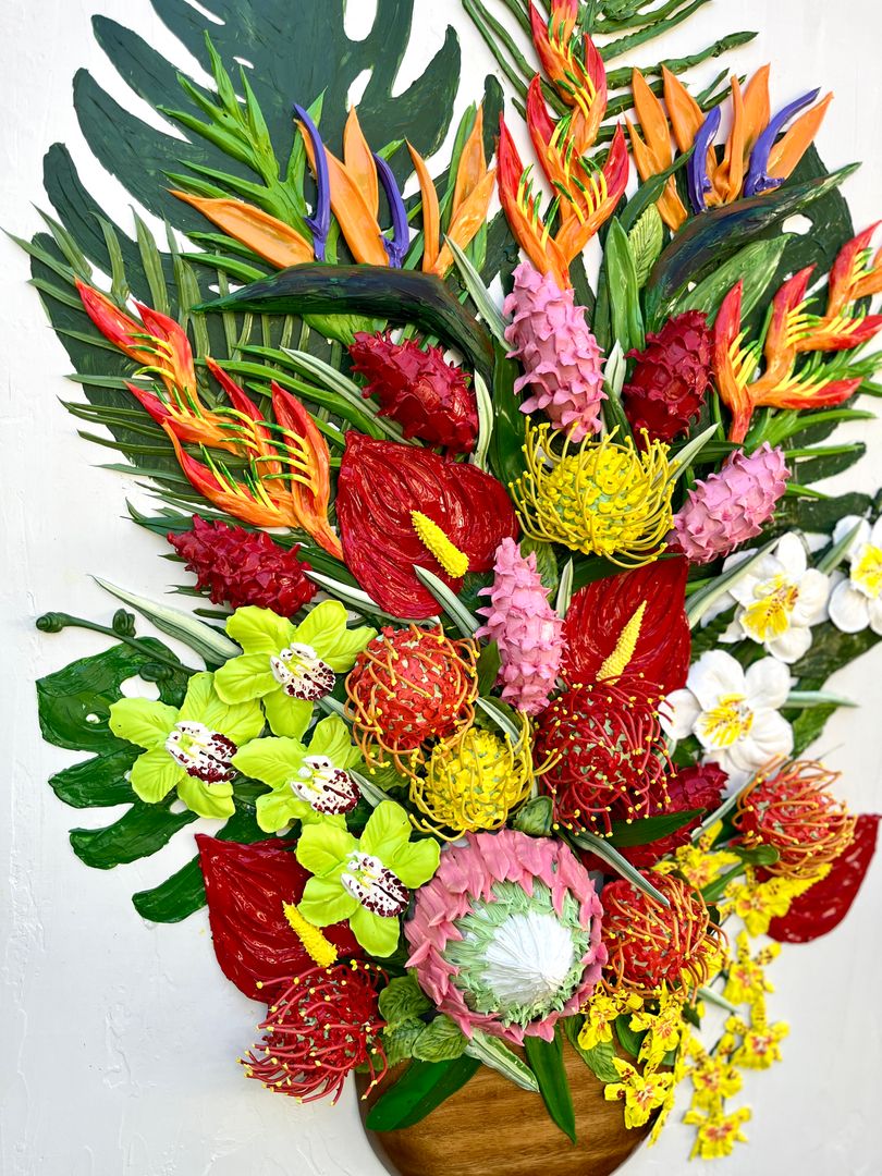 Vivid 3D Tropical Arrangement