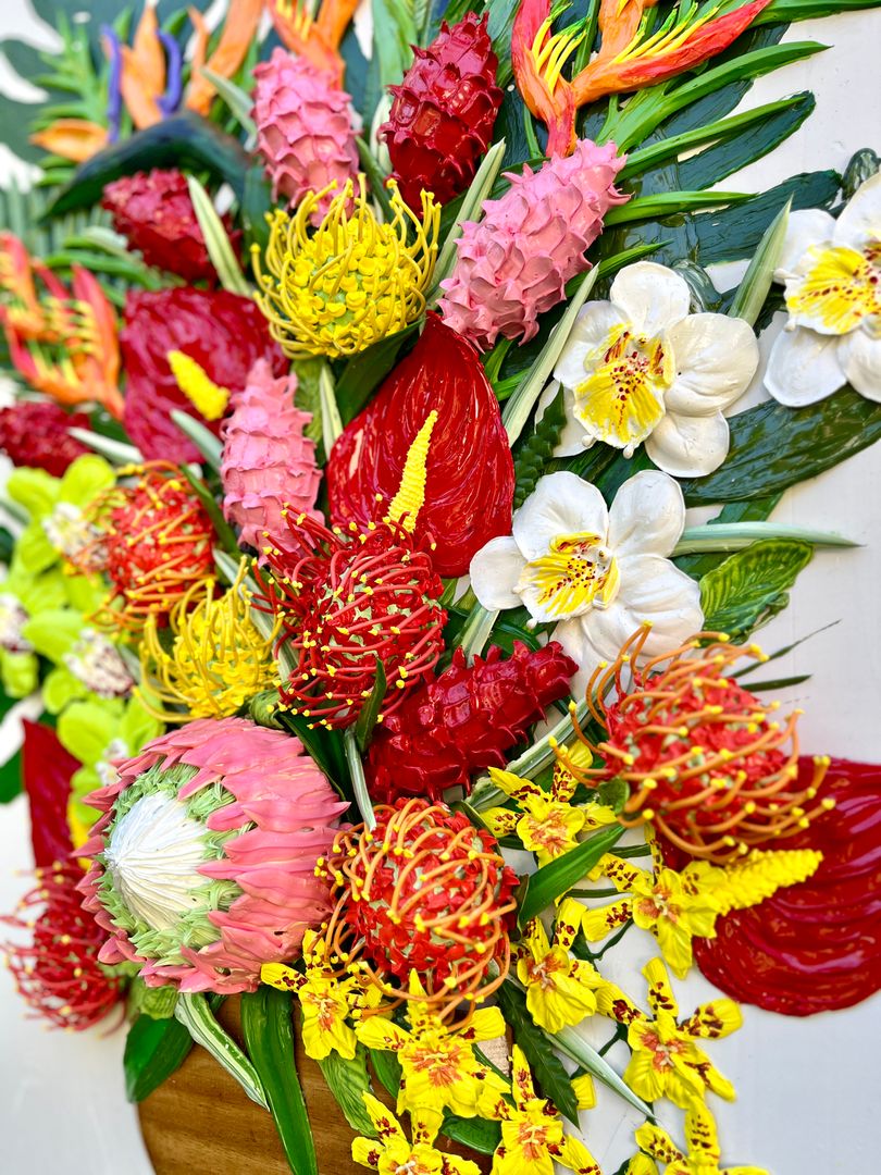 Vivid 3D Tropical Arrangement