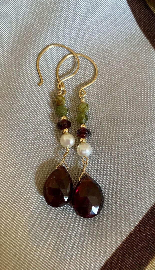 Jaded Garnet Royal Earrings