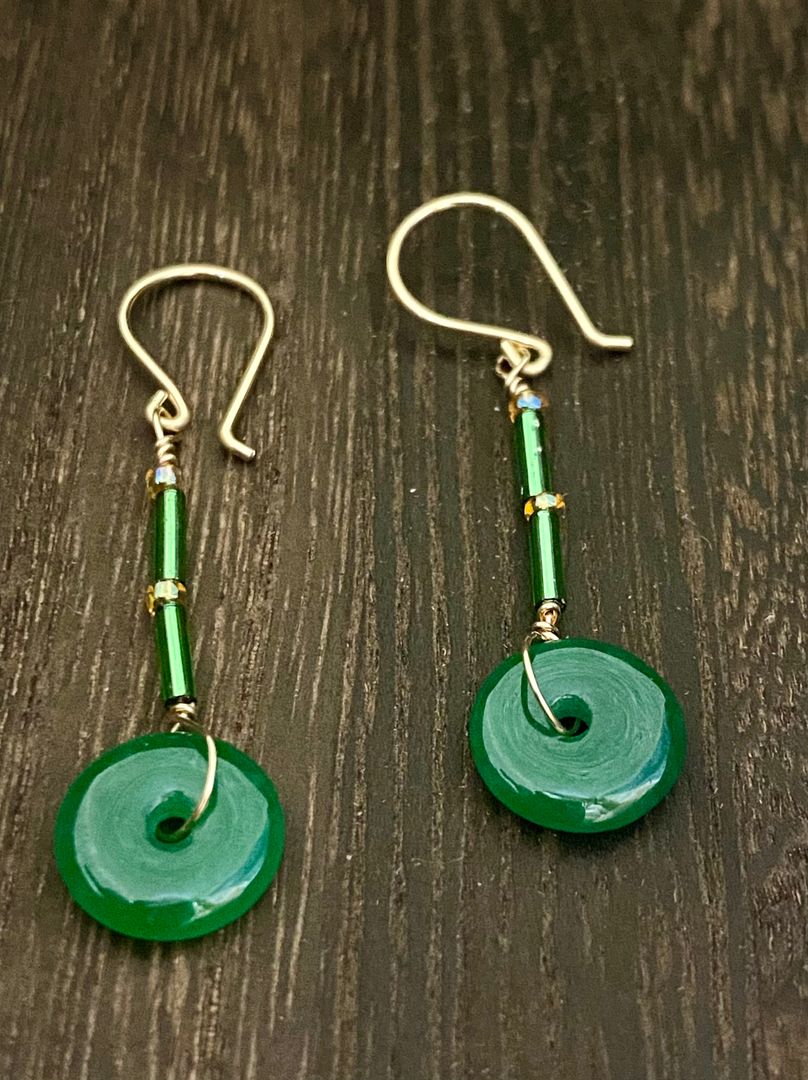 Jaded Green Earrings