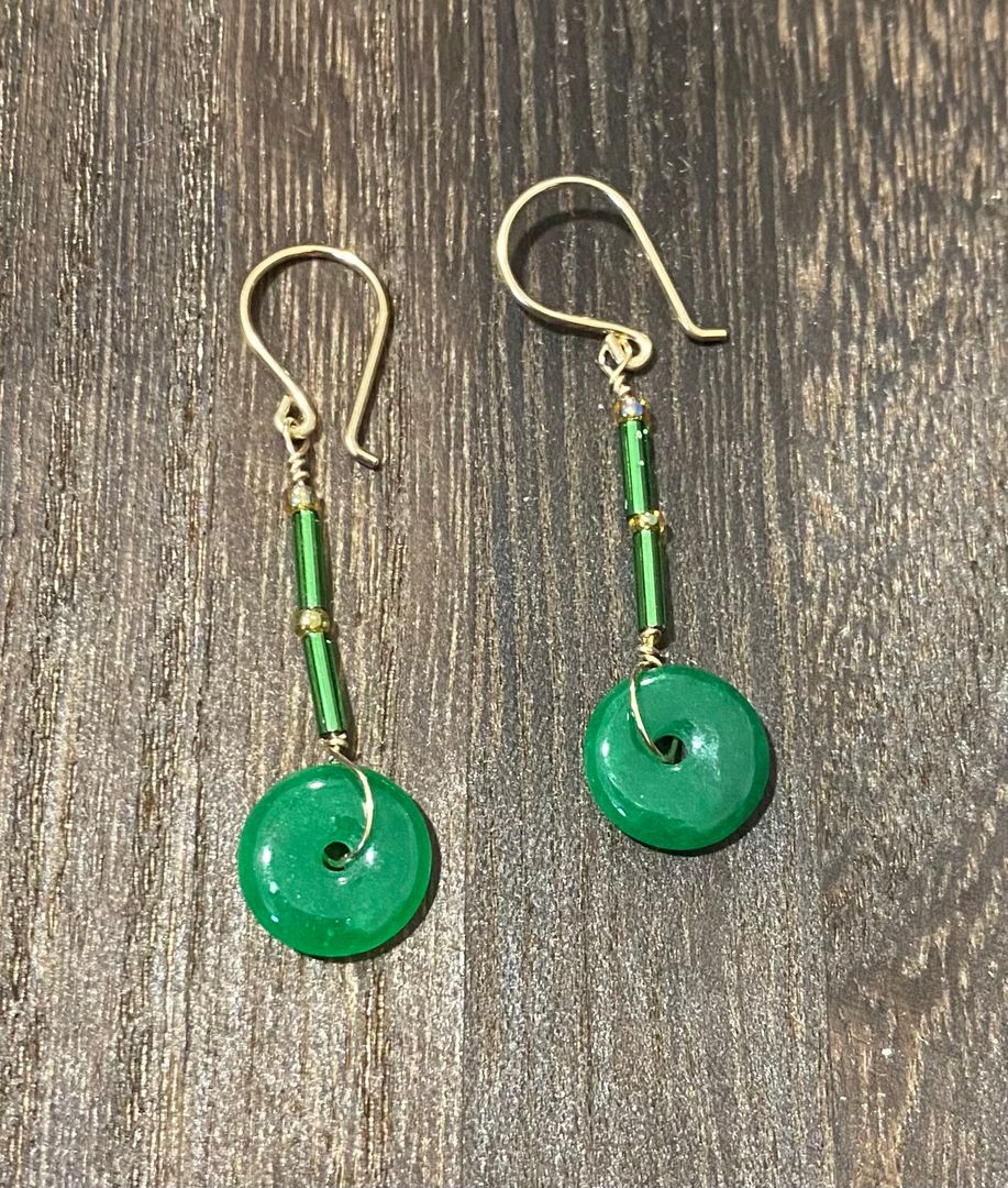 Jaded Green Earrings