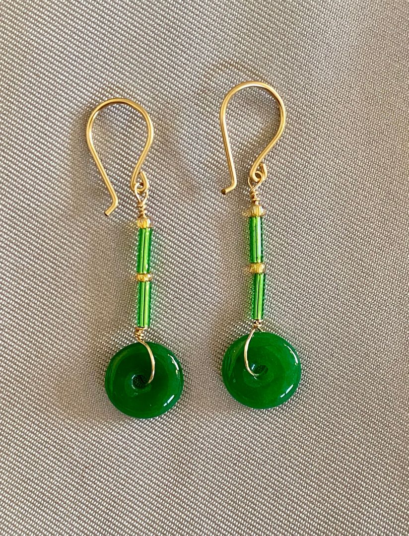 Jaded Green Earrings