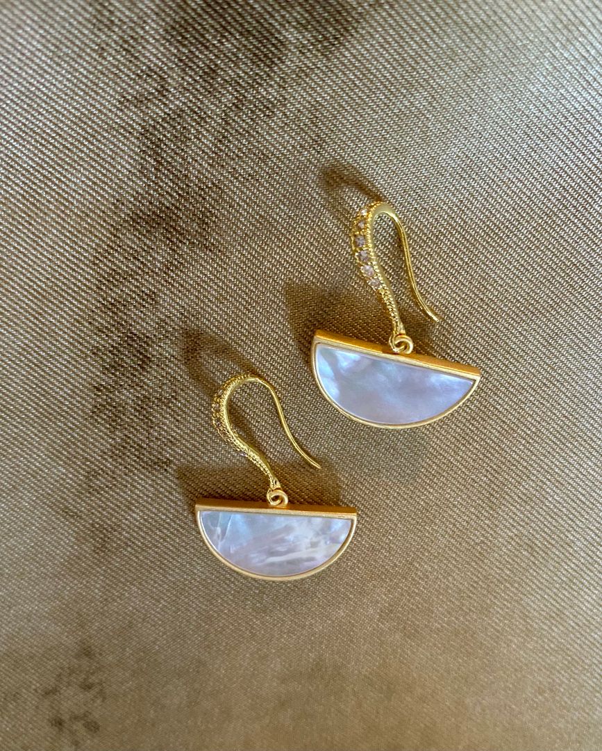 Sparkly Moon Earrings