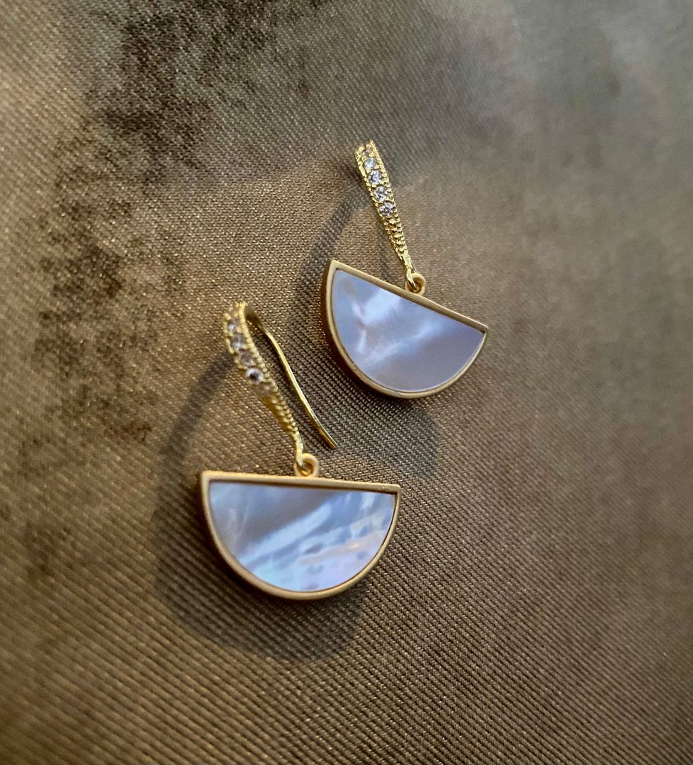 Sparkly Moon Earrings