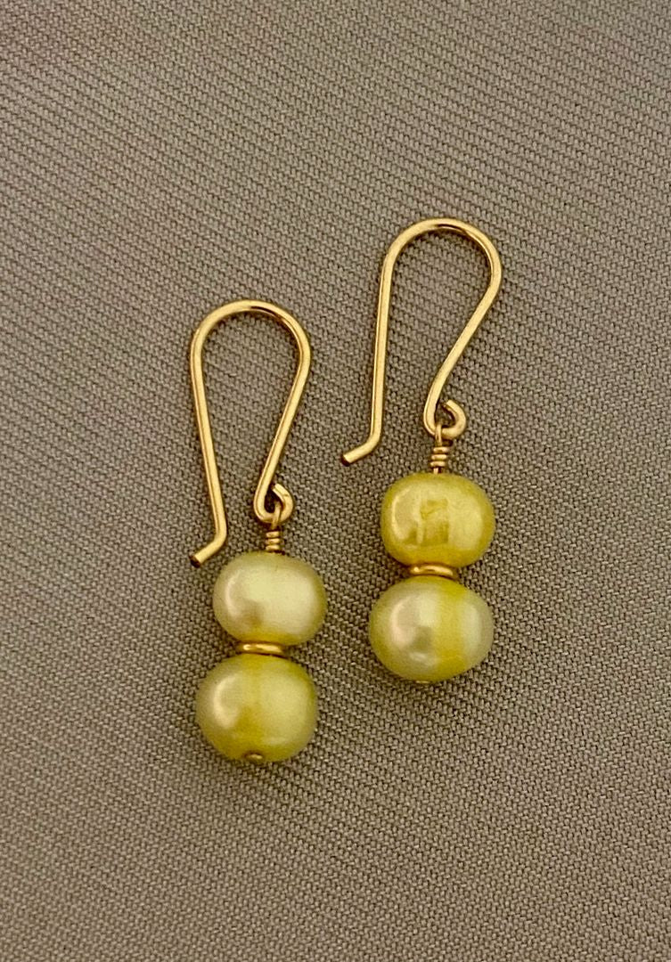 Pearl Delight Yellow Earrings