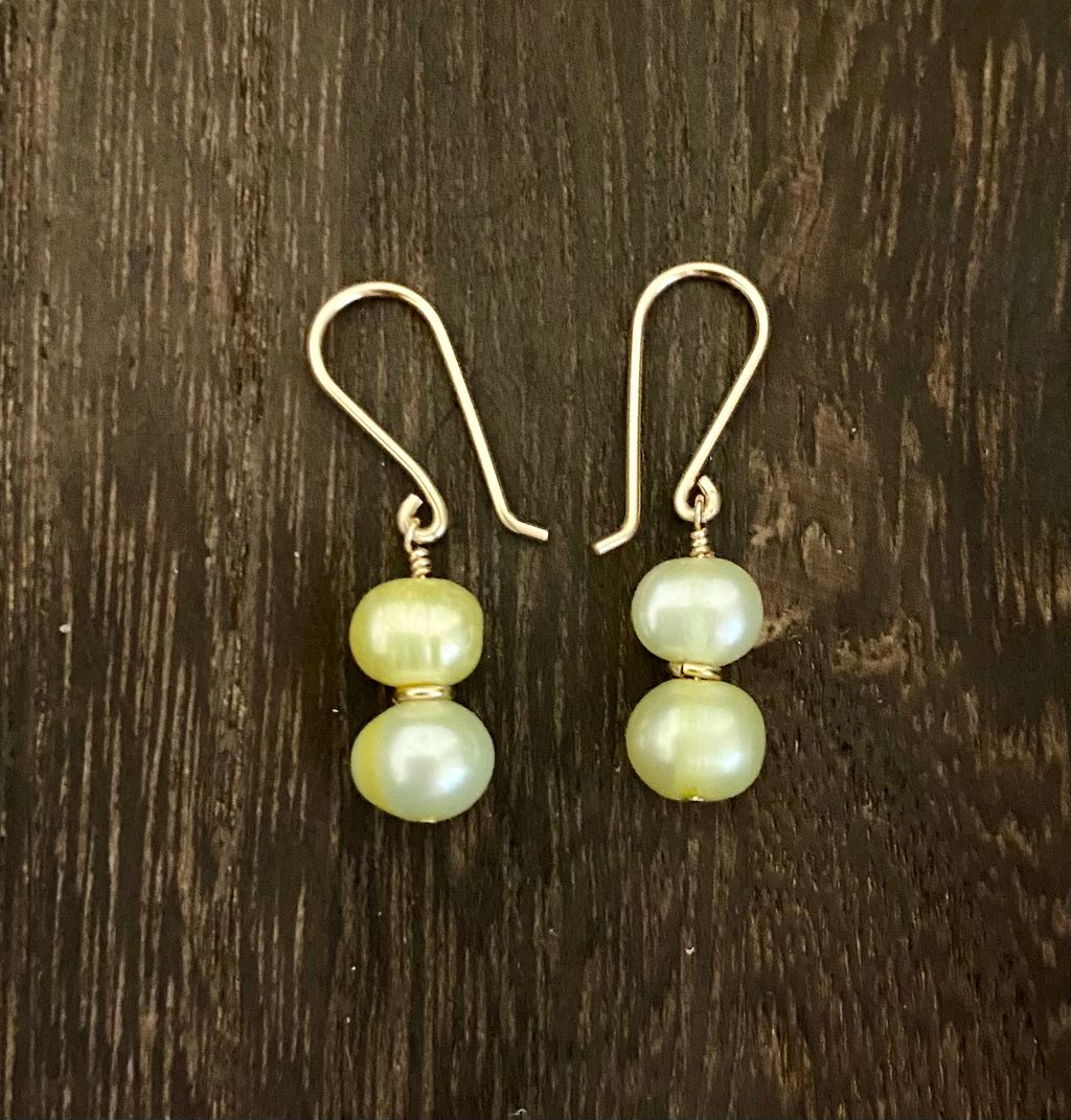 Pearl Delight Yellow Earrings