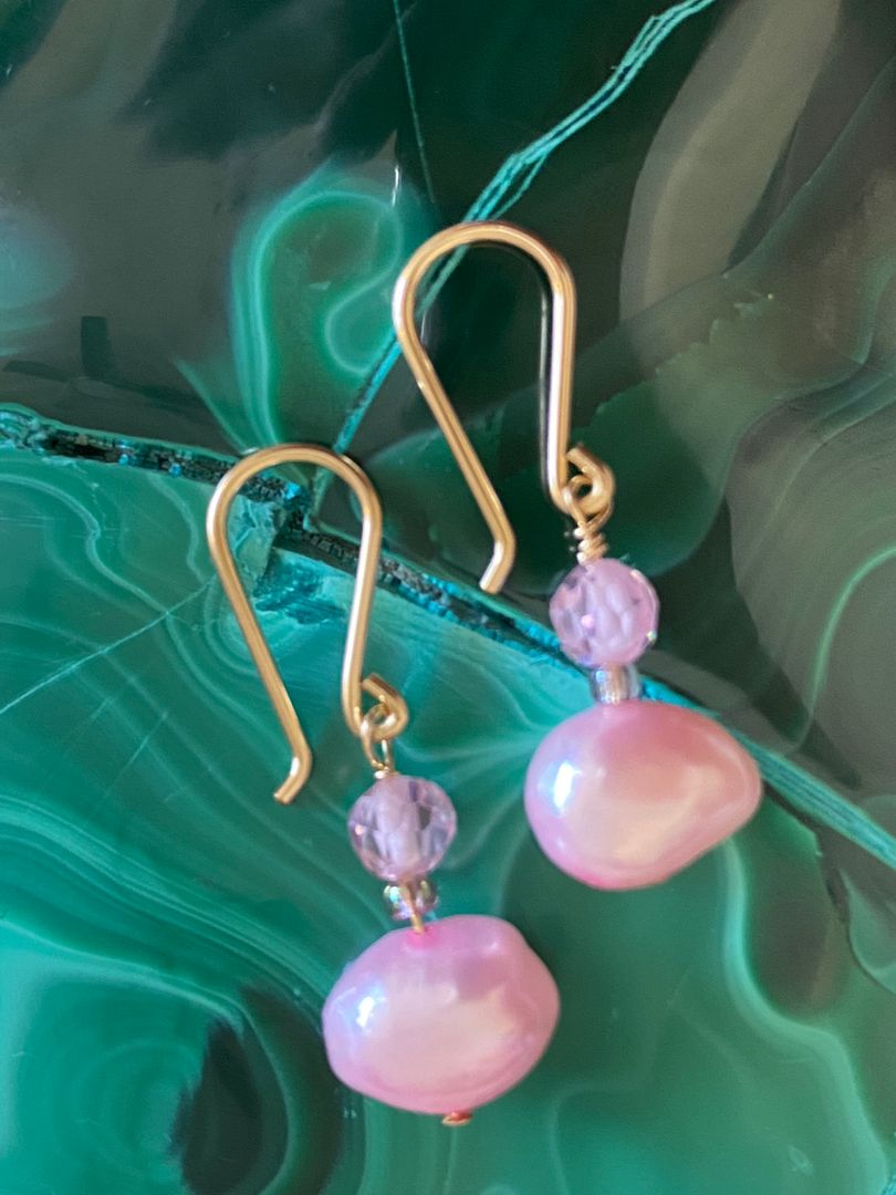 Pearl Sparkle - Pink Earrings