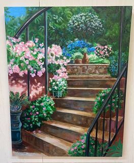 Begonias on Stairs