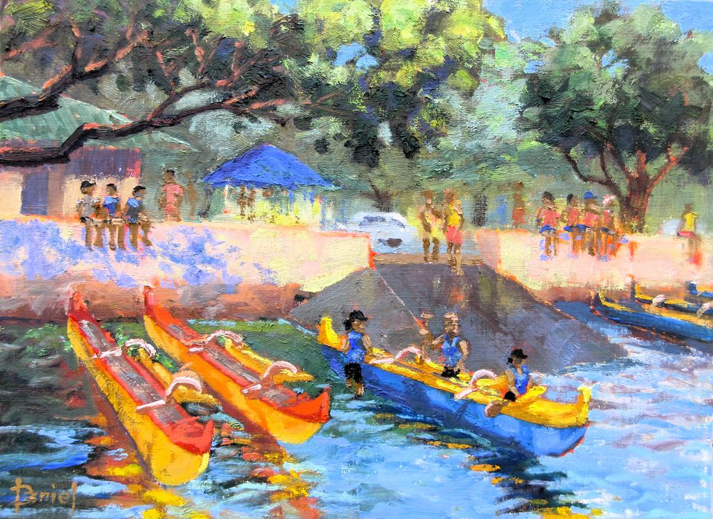 Canoe Regatta off Magic Isle