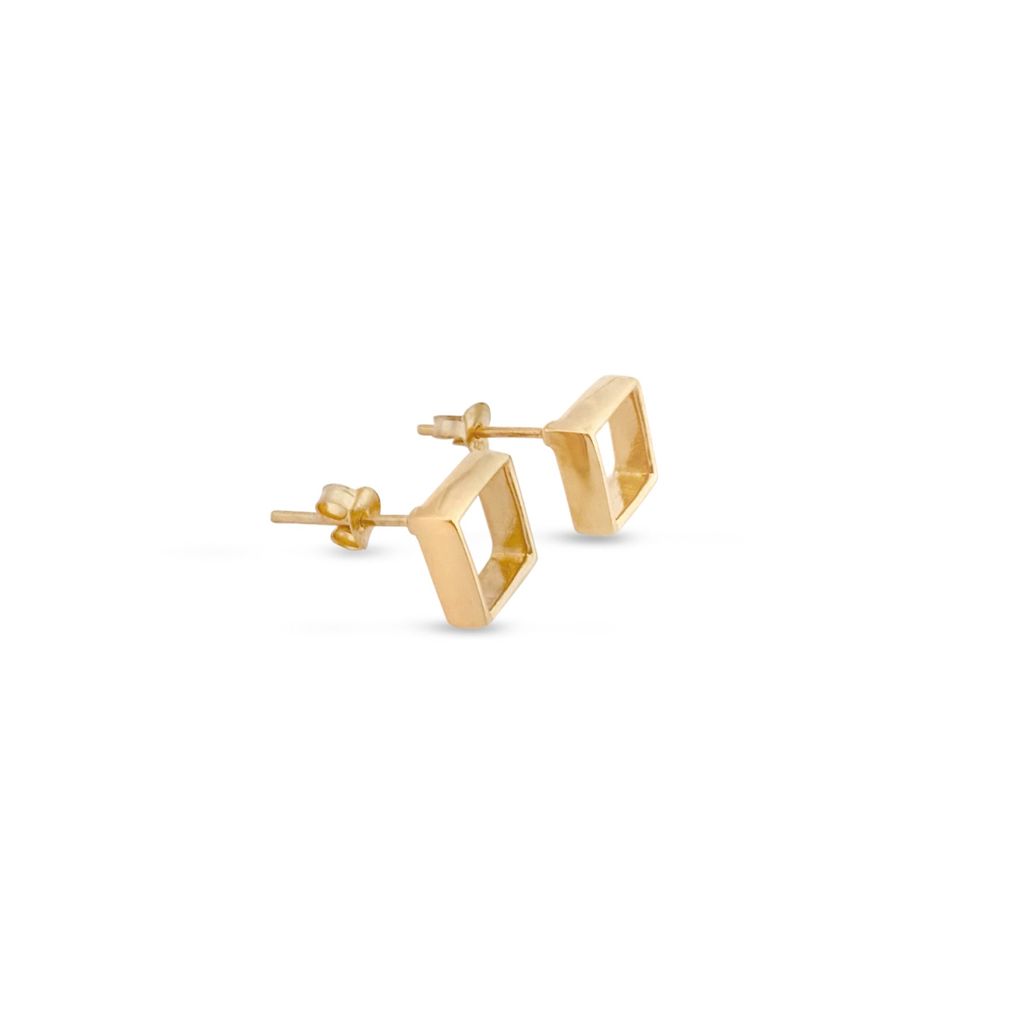 Square Earrings Vermeil