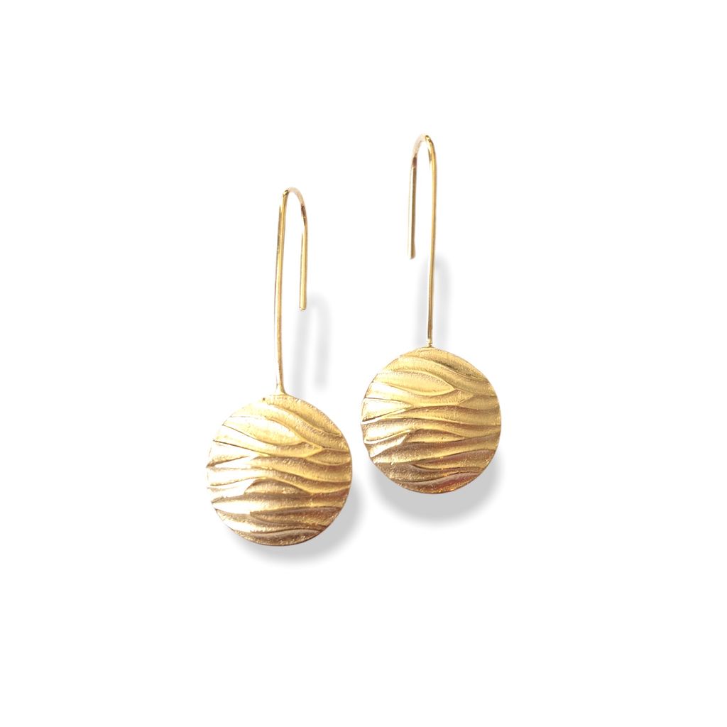 Sand Channel Earrings Vermeil