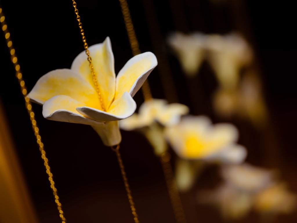 Plumeria Gold Strands Trio