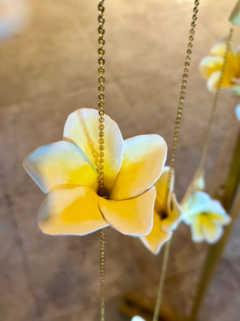 Plumeria Gold Strands Trio