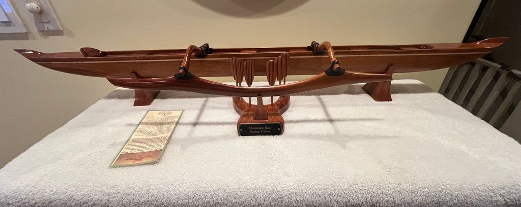 Large Koa Display Canoe