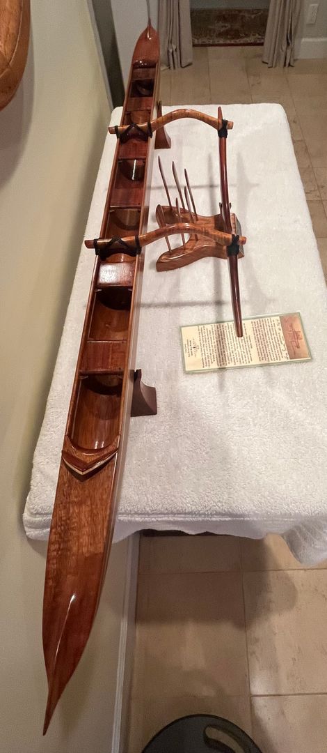 Large Koa Display Canoe