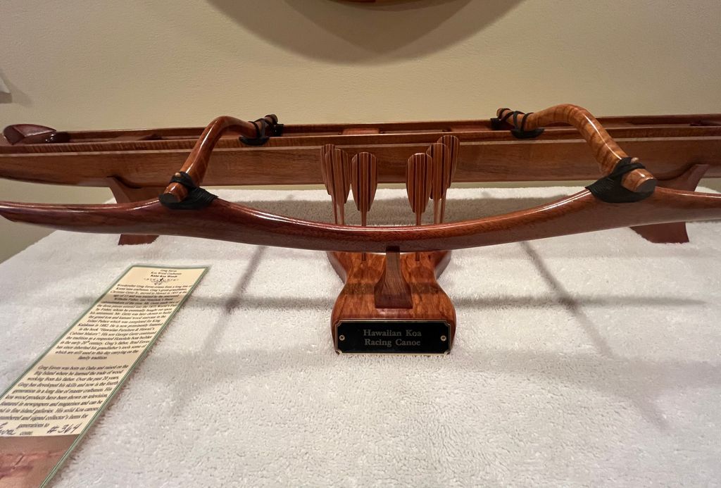 Large Koa Display Canoe