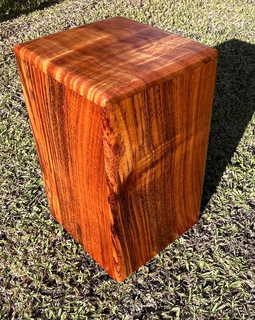 Large Curly Koa Wood Urn