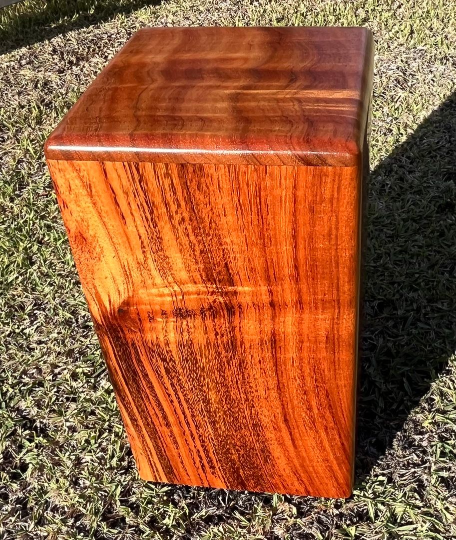 Large Curly Koa Wood Urn