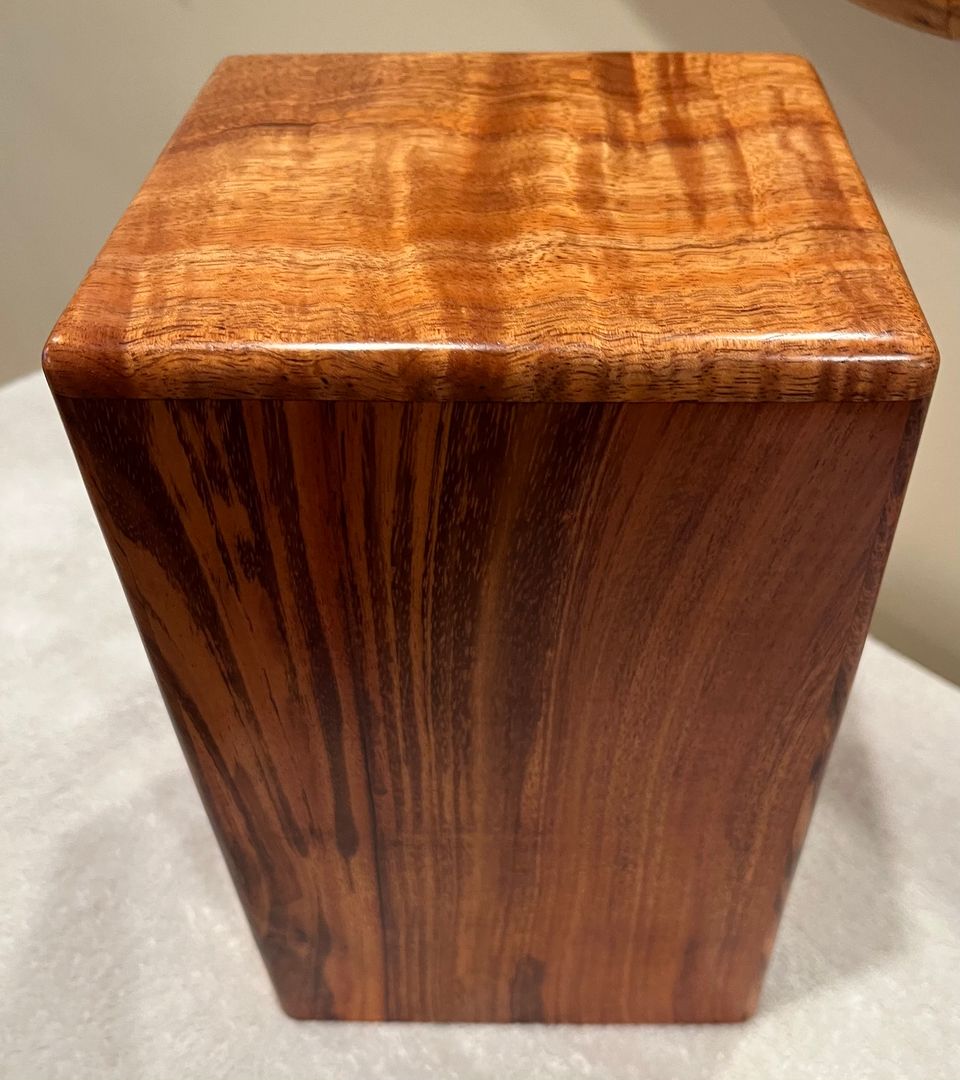 Large Curly Koa Wood Urn