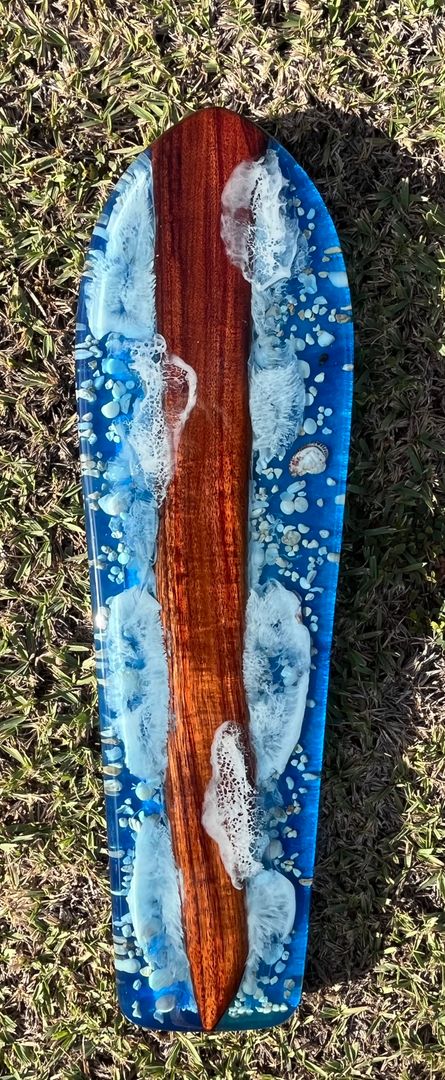 Koa Resin Seascape Surfboard