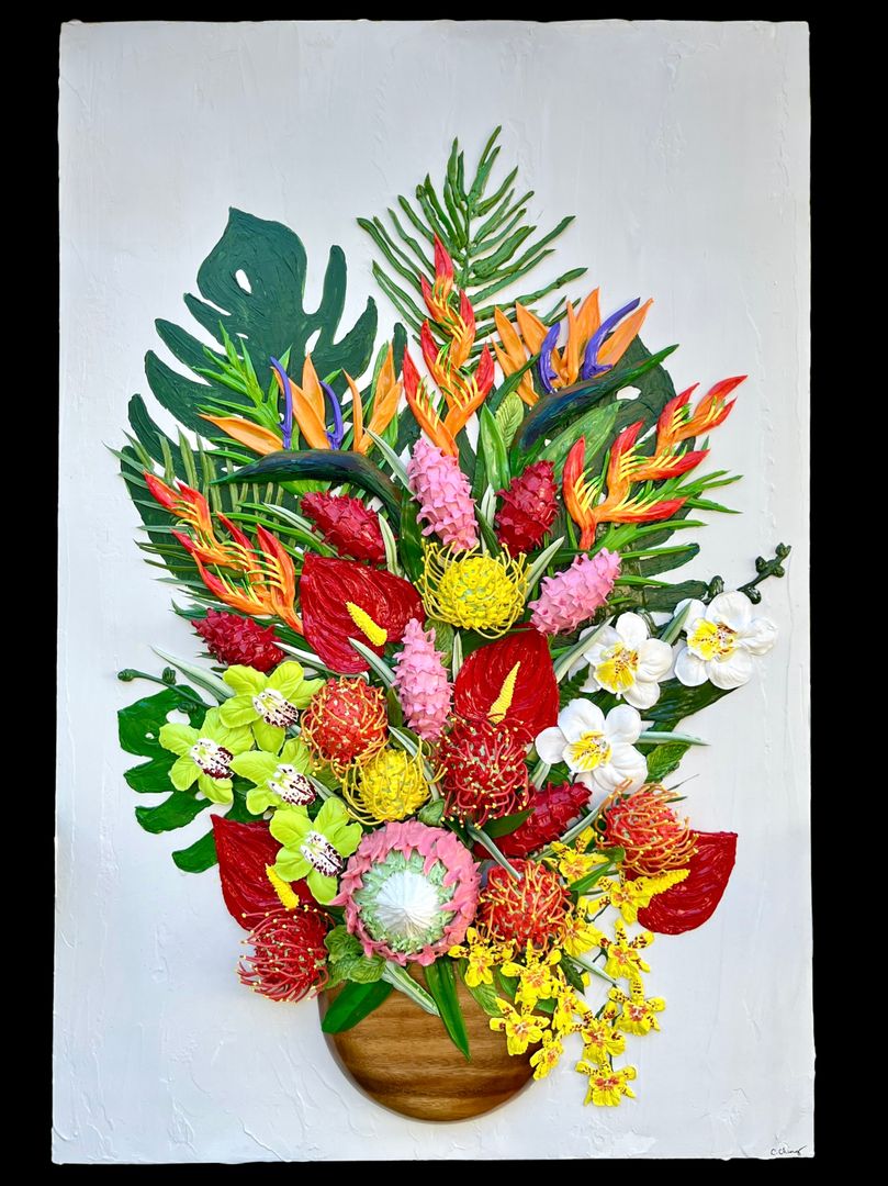 Vivid 3D Tropical Arrangement