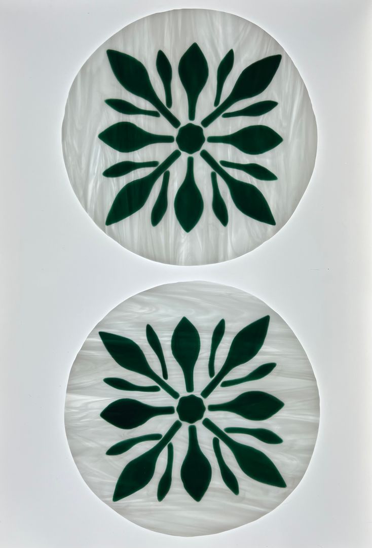 Glass Sconces, Hawaiian Quilt