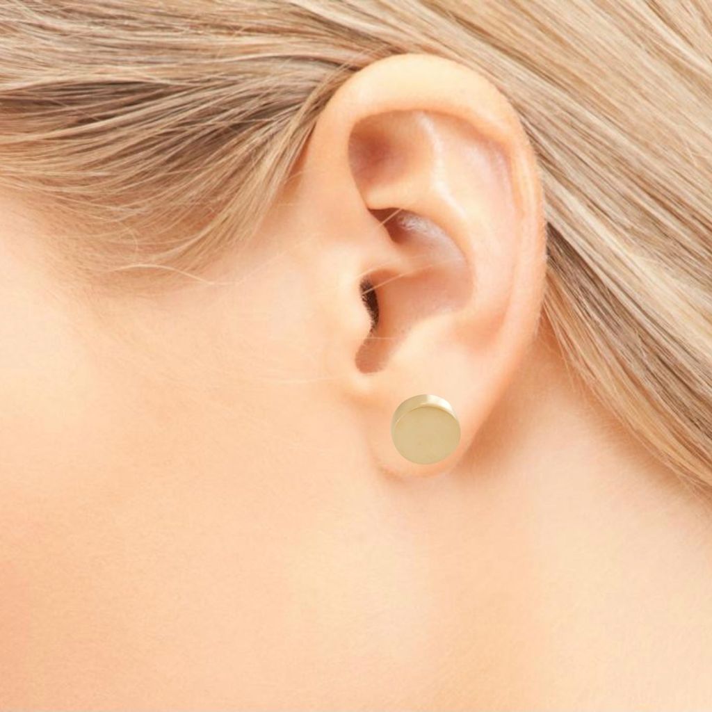 Puck Earrings Vermeil